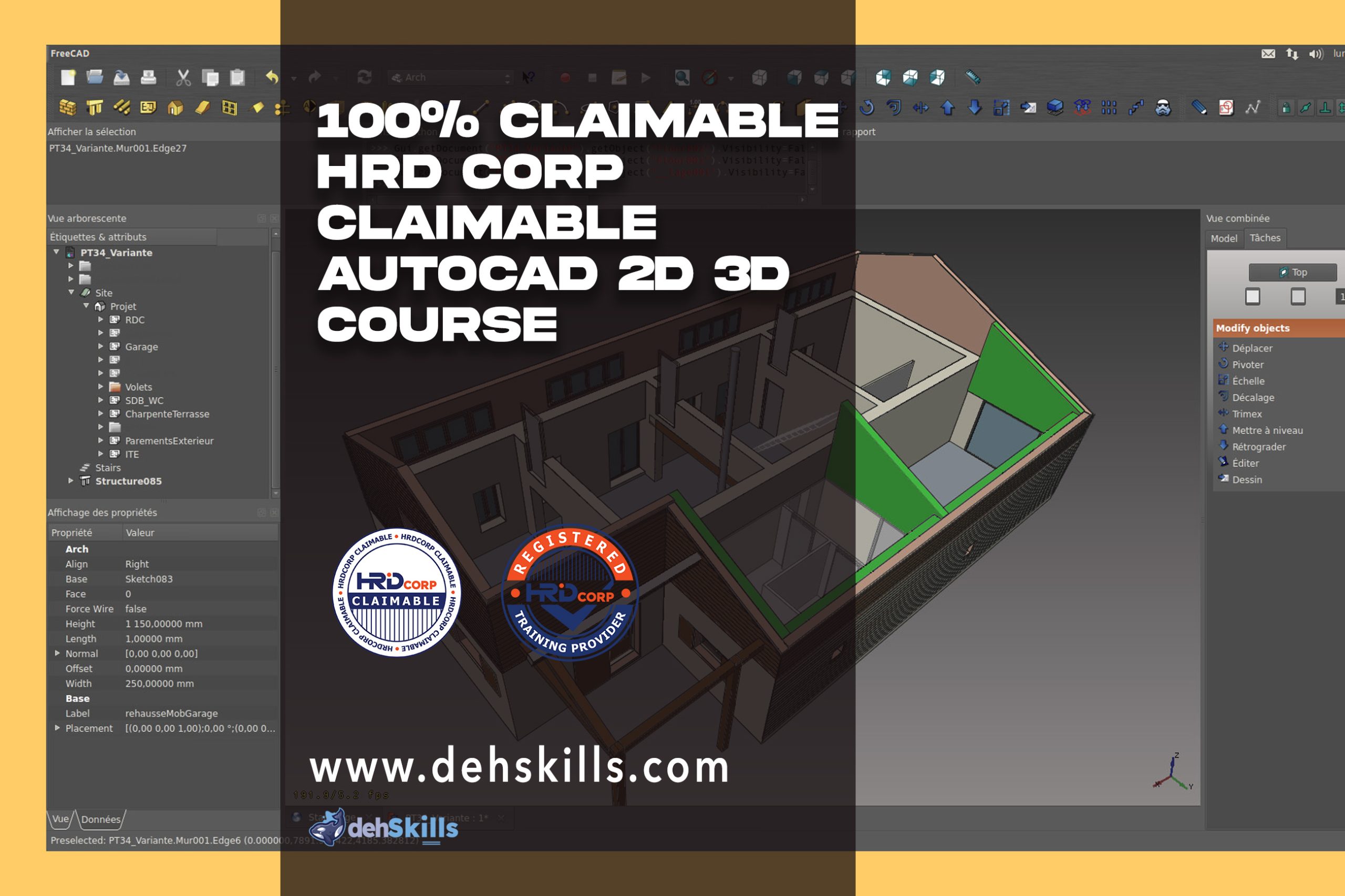 HRDF HRD Corp Claimable AutoCAD 2D 3D Training